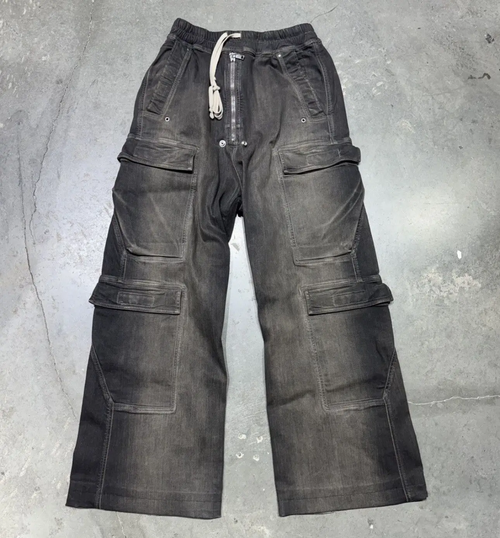 Rick Owens EDFU Ash Black Cargos