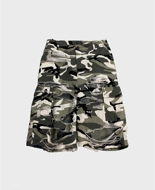 Balenciaga Afterworld Snow Camo Shorts